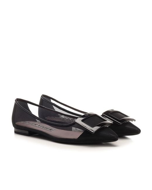 Roger Vivier Brown Gommetine Ballet Flats