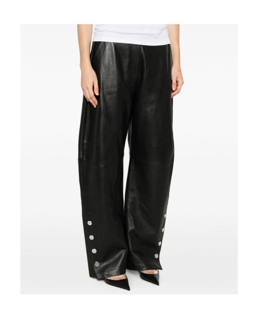 Sportmax Gray Wide-Leg Casual Trousers
