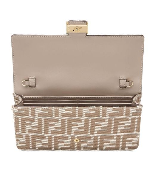 Fendi Metallic Wallet On Chain Baguette Bag