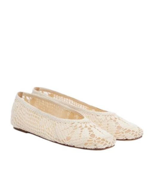 Magda Butrym Natural Crochet Ballet Flats