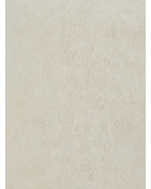 Antonelli White Brushed-Knit Bucket Hat for men
