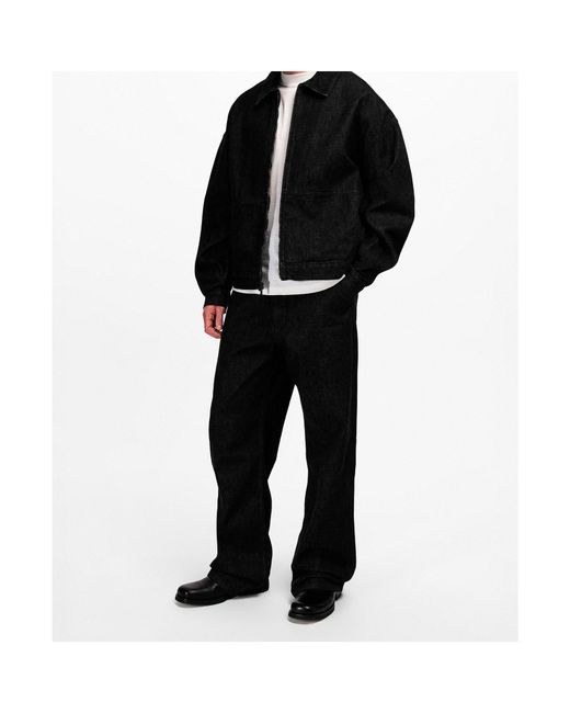 Fear Of God Black Zippered Long-Sleeved Casual Jacket for men