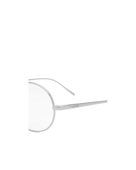 Loewe White Round Frame Glasses for men