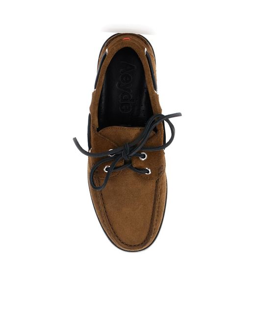 Aeyde Brown Harris Mocassin Flats