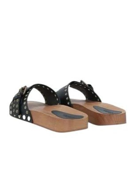 Isabel Marant Brown Leather Flat Sandals