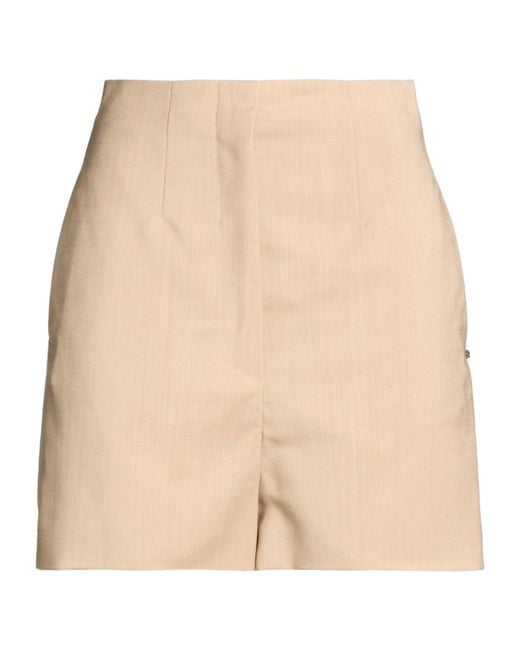 Sportmax Natural Simple Solid Shorts