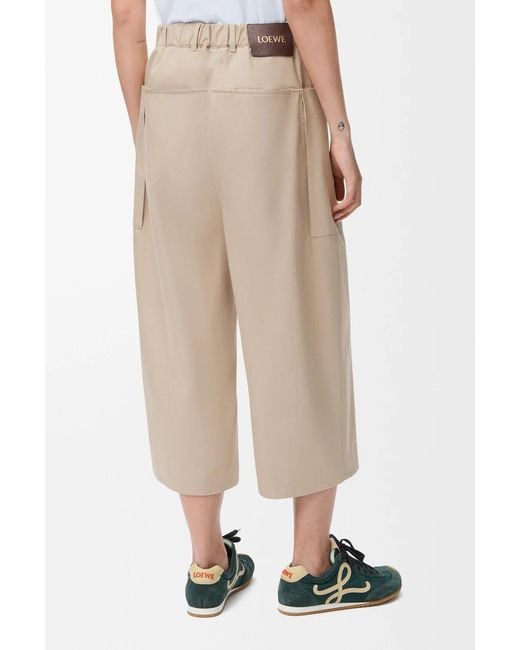 Loewe White Cropped Pleated Trousers