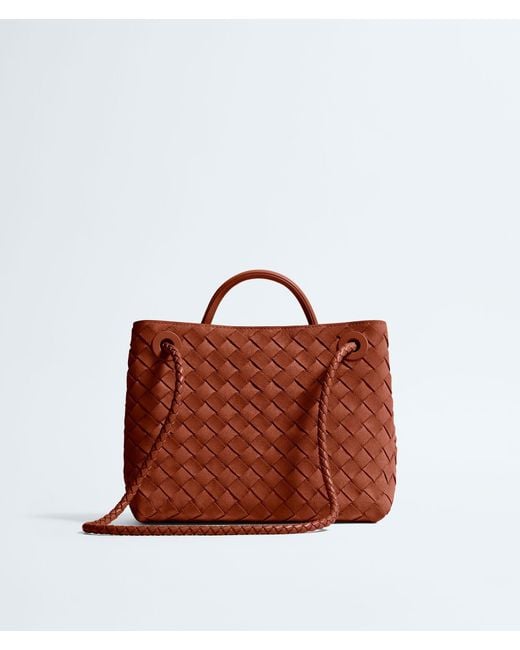 Bottega Veneta Red Small Andiamo Shoulder Bag