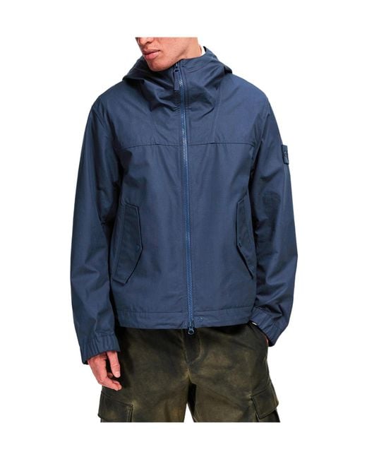 Stone Island Blue Versatile Cotton Jacket for men