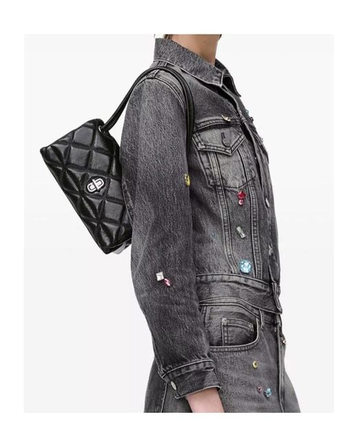Marc Jacobs Black The Quilted Mini Dual Shoulder Bag
