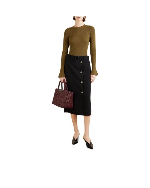 Proenza Schouler Red Burgundy Woven Tote Bag
