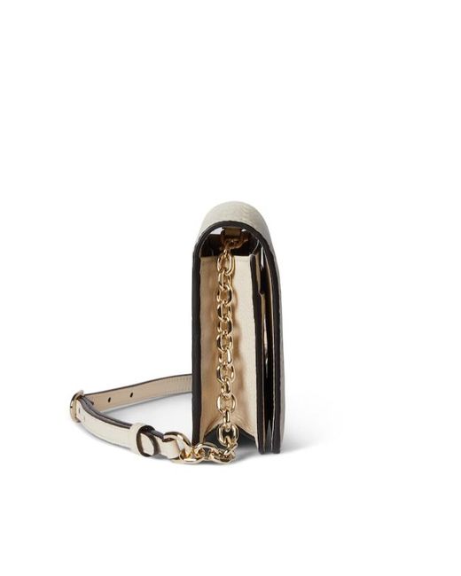 Gucci White Gg Emblem Wallet On Chain