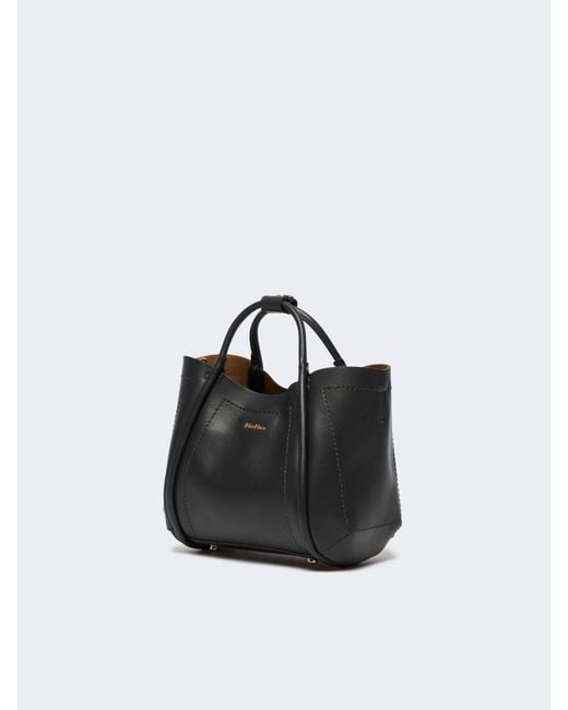 Max Mara Black Extra-Small Leather Marine Bag