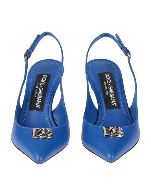 Dolce & Gabbana Blue Pointed-Toe Stiletto Heels