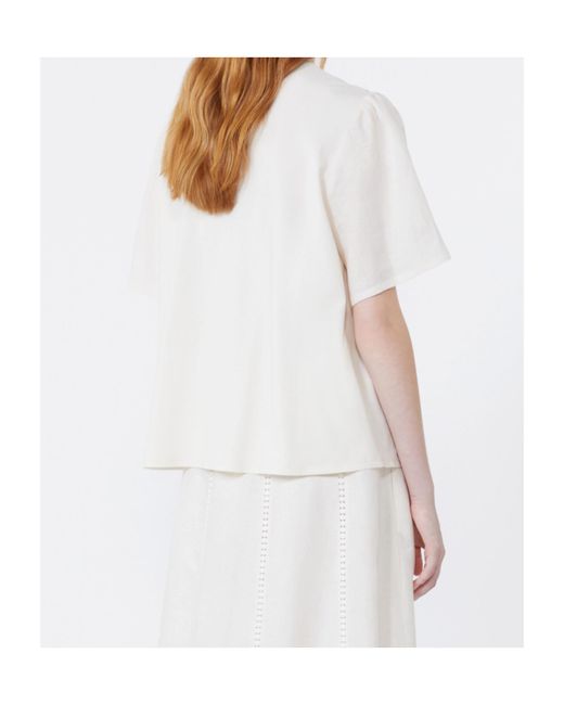 Weekend by Maxmara White Floral-Embroidered Panelled Top