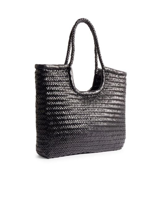 Dragon Diffusion Black Ns Diagonal Triple Jump Handwoven Tote Bag