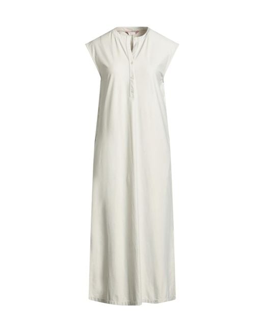 Max Mara White Solid Color Stretch Dress