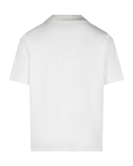 Maison Margiela White Taped V-Neck T-Shirt for men