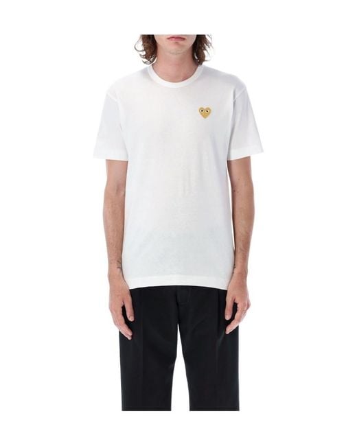 COMME DES GARÇONS PLAY White T-Shirt With Round Neck And Short Sleeves for men