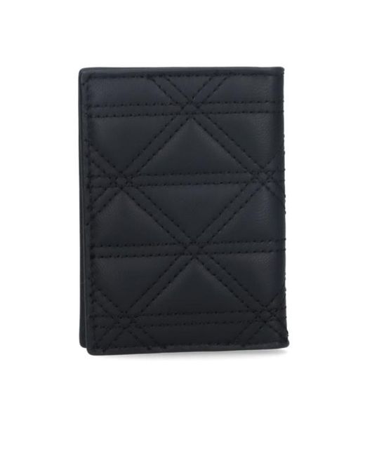 Vivienne Westwood Blue Orb Plaque Quilted Bi-Fold Wallet