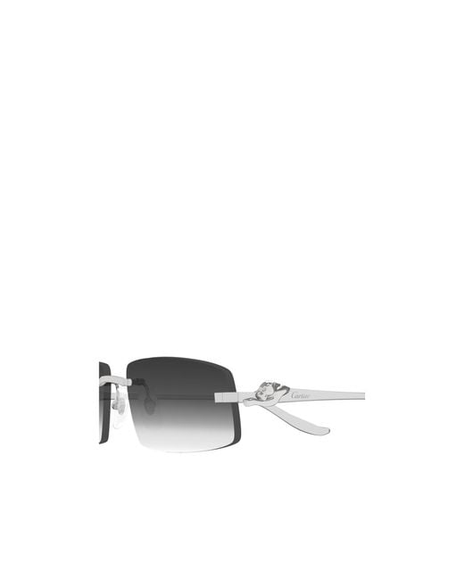Cartier White Eyewear Rectangle-Frame Sunglasses for men