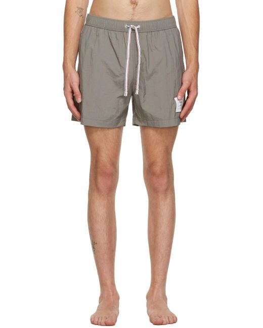 Thom Browne Blue Rwb-Stripe Swim Shorts for men