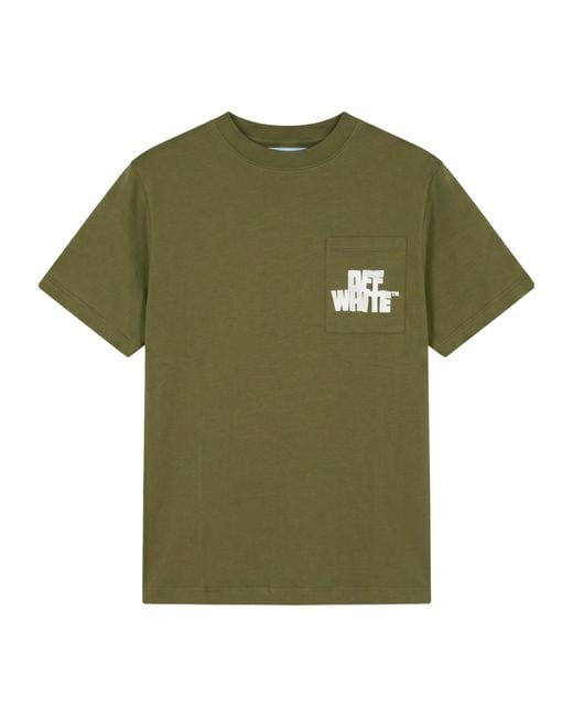 Off-White c/o Virgil Abloh Green Short-Sleeved T-Shirt for men