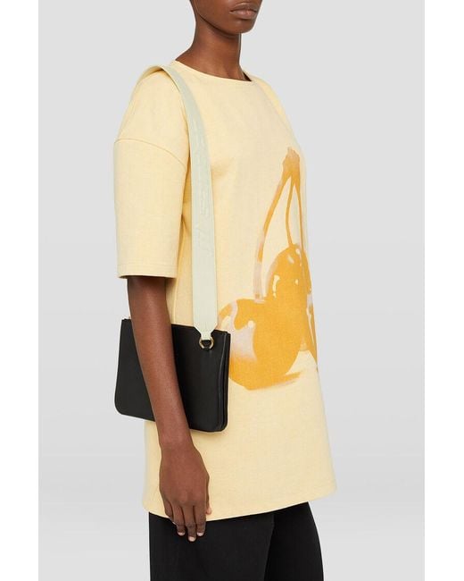 Jil Sander White Link Lg Small Crossbody Bag