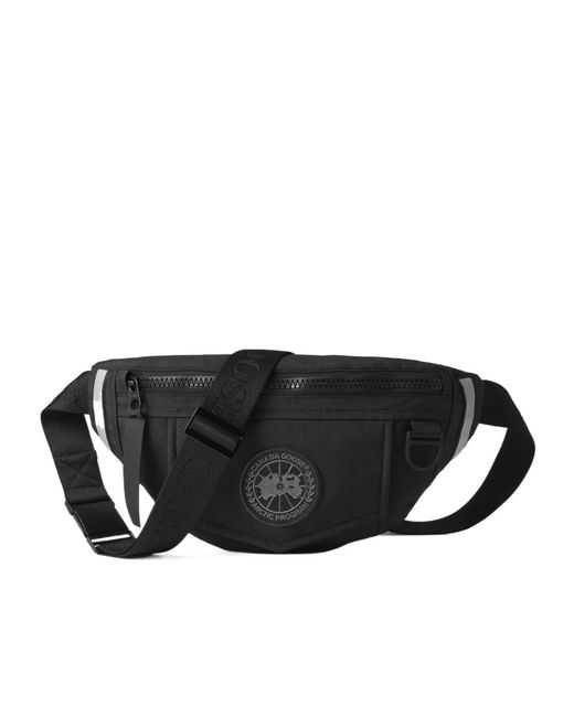 Canada Goose Black Zipper Waist Bag for men