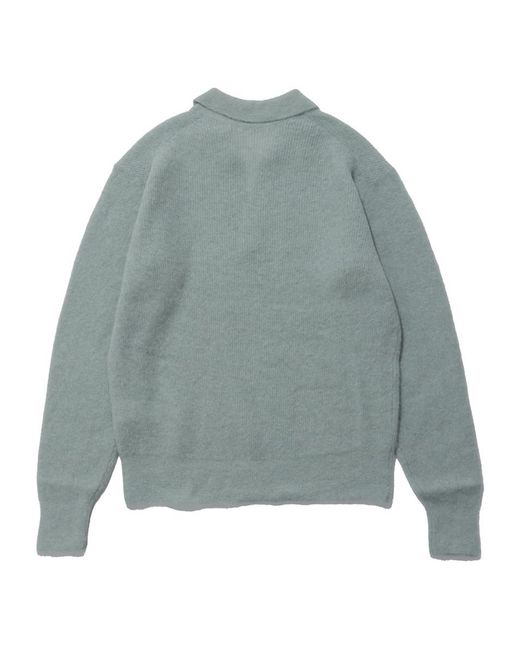 Auralee Gray Long-Sleeved Sweater for men