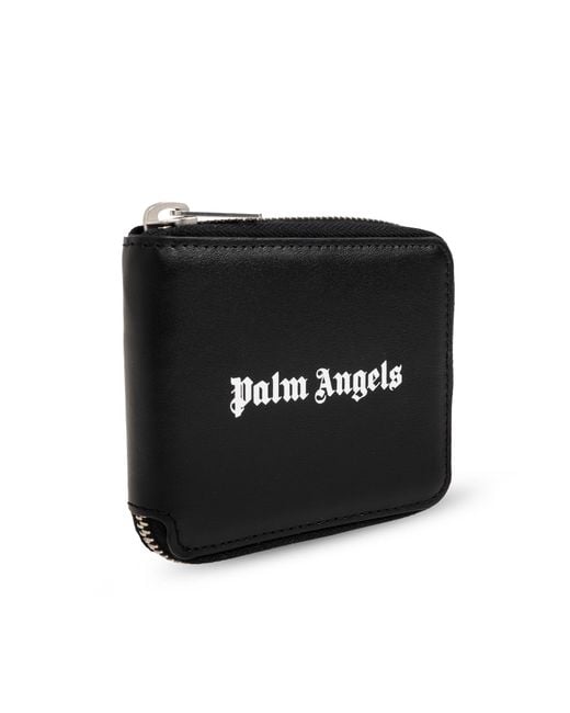 Palm Angels Black Zip-Around Wallet for men