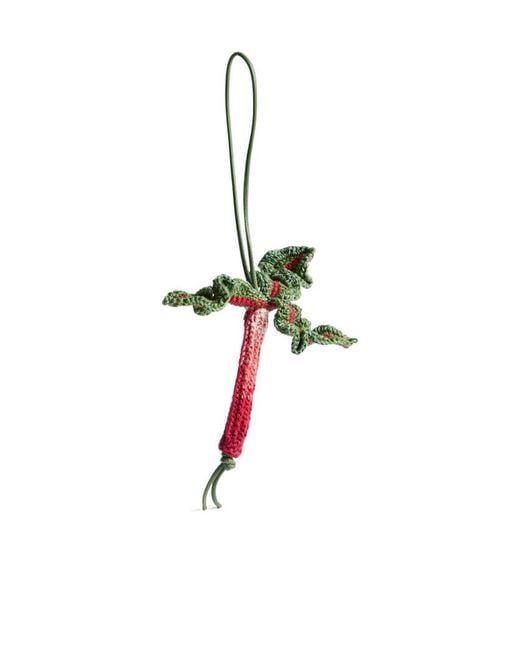 J.W. Anderson White Hand-Crocheted Rhubarb Charm for men