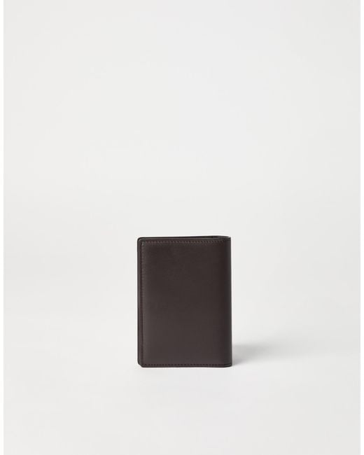 Brunello Cucinelli Black Calfskin Passport Holder