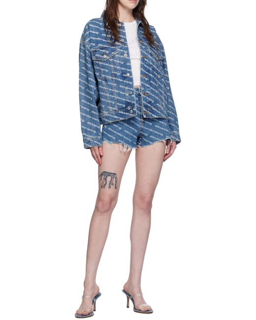 Alexander Wang Blue Button-Up Denim Jacket