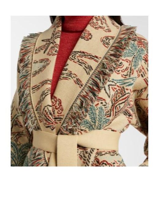 Alanui Natural Sketched By The Sea Wool Cardigan