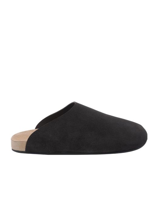 The Row Black Round-Toe Slippers for men
