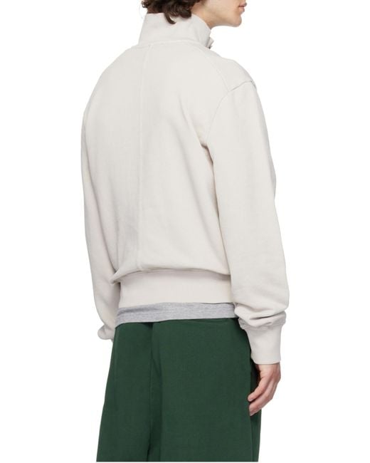 Entire studios Gray Buttoned Stand-Collar Sweater