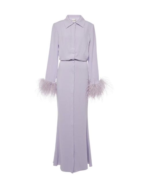 Roland Mouret Purple Embellished Satin Crêpe Gown