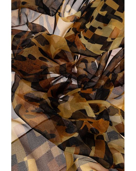 Moschino Black Geometric Printed Scarf for men