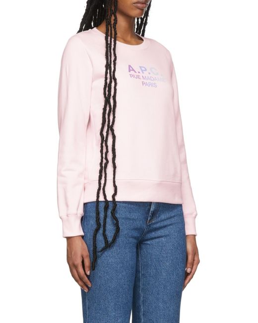 A.P.C. White Rue Madame Paris Cotton Sweatshirt