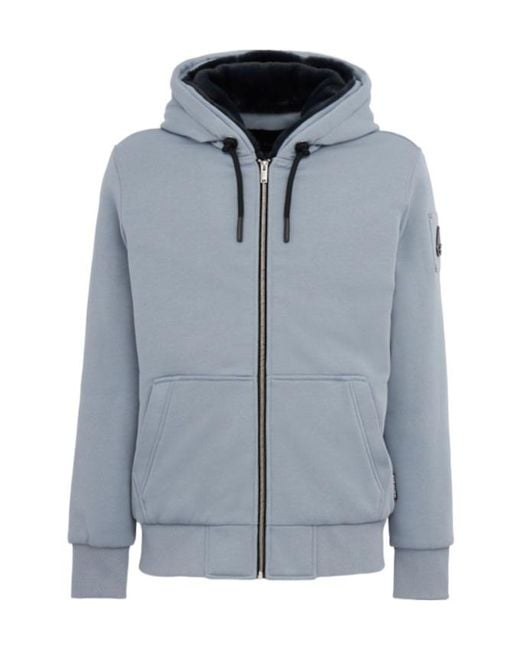 Moose Knuckles Blue Wear Hooded Sweatshirts On Both Sides for men