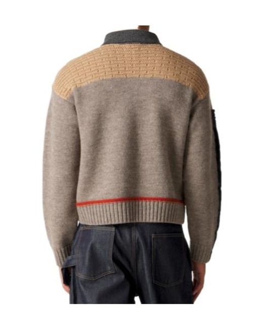 J.W. Anderson Natural Wool Knit Sweater for men