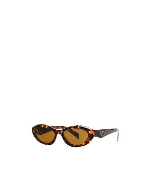 Prada White Oval-Frame Sunglasses