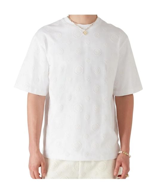 Casablanca White Butterfly T-Shirt for men