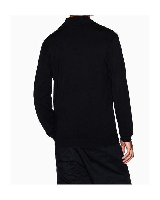 ARMANI EXCHANGE Blue Zip-Up Cardigan for men