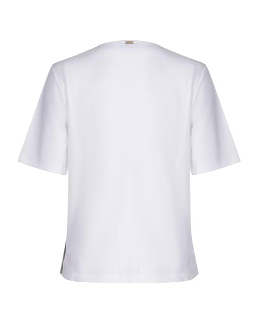 Herno White Button Detail T-Shirt