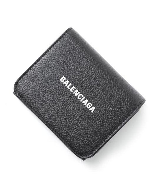 Balenciaga Black Logo Printed Wallet