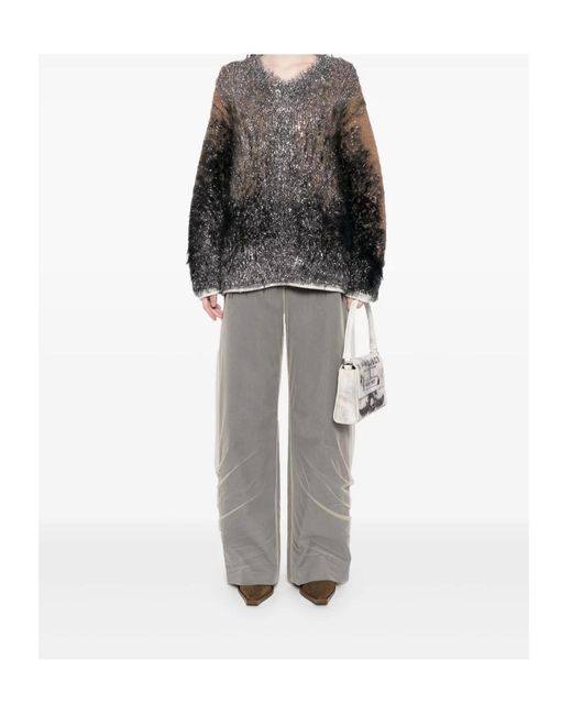 Y. Project Gray Draped Layered Trousers