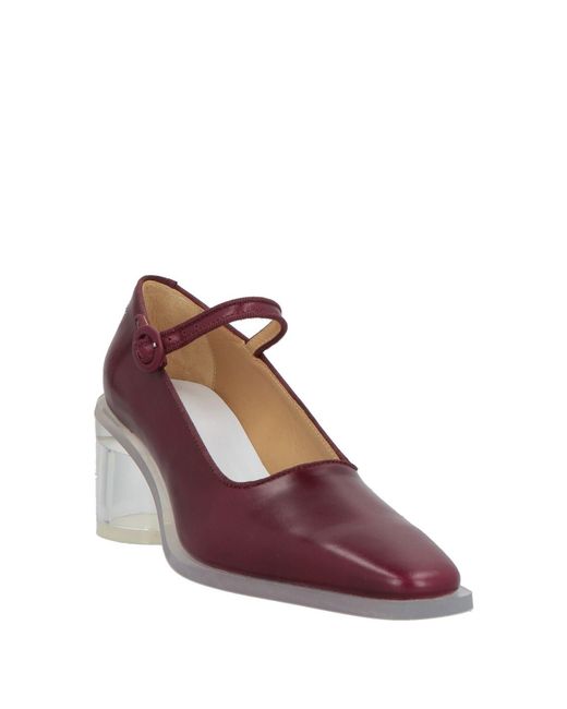 MM6 by Maison Margiela Purple Mary Jane Leather Shoes