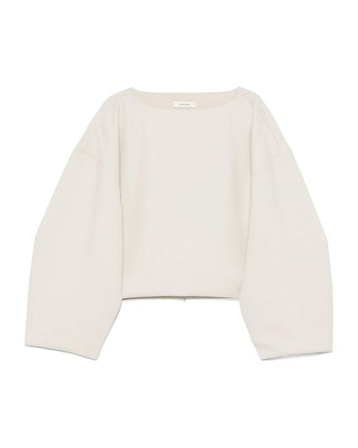 Entire studios White Wide-Leg Boat Neck Jumper for men